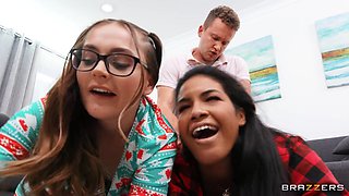 A Present Of Butt Flap Pajamas: Part 2 With Van Wylde, Aften Opal, Maya Farrell - Brazzers