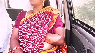 Desi Stepmom and Stepson Car Sex for Long Drive. Telugu Dirty Talks.