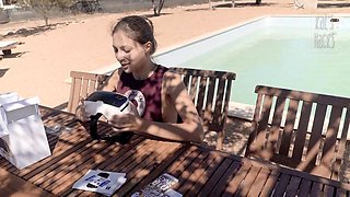 Brunette Flashing Her Titties And Pussy Outdoors In Public