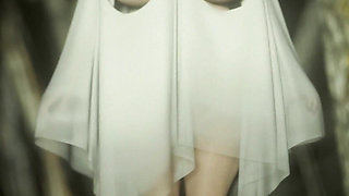 This Halloween Ghost Meme Waifu Teases Her Thicc Breasts for You to Cum