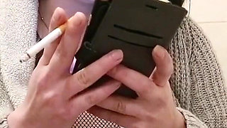 Pregnant MILF Smoking Cigarette