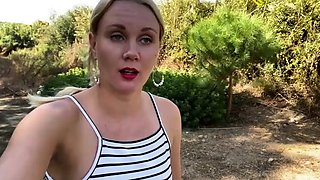 Ivi Roses - Naked PUBLIC dare ends BLINDFOLD squirt