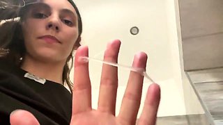 Eating Cream From My Pussy - A Hungry Solo Teen Webcam Show