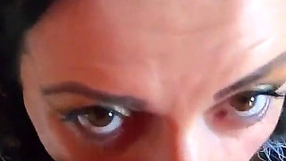 Tight Green Leather Pants Cameltoe Blowjob & Doggy with Cum on My Fur Coat & Downjacket- Preview