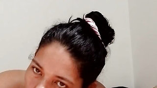 My girlfriend looks beautiful with my cock in her mouth