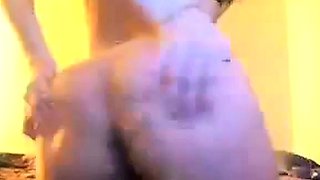 Pregnant girl shows off on webcam