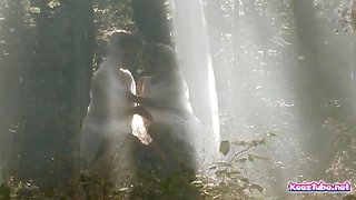 Super Hot Couple Of Babes Having Fun In The Forest