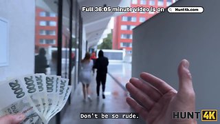 Hunt4k. blonda naomi enjoy tempted a rich man with her giant Natural Tits in front of her bf