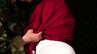 Cockhungry CFNM babes gives BJ to random