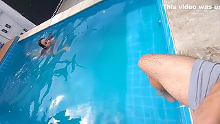 I Was With My Stepsister In The Pool, She Was Surprised By My Hard And Erect Cock With Family Xxx