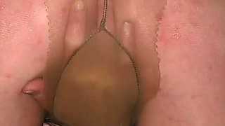 Pee in Pantyhose During Masturbate