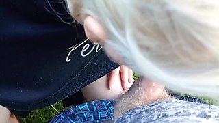 We Came With My Stepmom By Car To The Park Where She Sucks My Dick And Swallows Cum