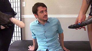 Femdom fetish threesome oral and fuck