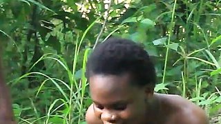 African Lovers in Bush Fucking
