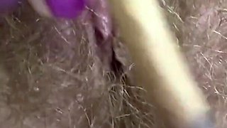 Hairy Pussy and Cigar Closeup