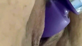 Bbwbootyful stimulating my fat hairy pussy with electric wand