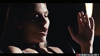 Smoking Fetish Mistress Zlata Shine Tastes Cum From Her Pussy - POV Femdom Handjob