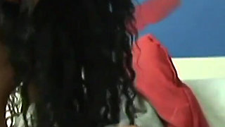 Busty ebony skinned Nyomi Banxxx in POV style gets fucked in the ass