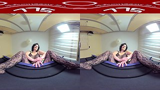 Facesitting; Solo Body Stocking Lace Mature Shaved Pussy