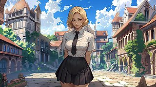 College of Mysteria: Blondie Looses Her Virginity by Very Big Fat Cock in the College - Episode 2