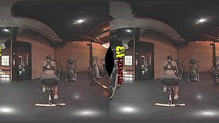 Bicycle Exercise Gaping Pussy Double Cum
