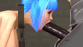 Cuffed teen with big boobs gets fucked by sci-fi soldier in the prison