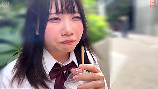 A Cute Busty Girl in a Uniform. I Was so Excited That I Ended up Cumming Inside Her for the First Time.