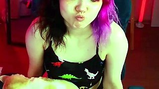 Petite amateur redheaded teen pisses and sucks cock