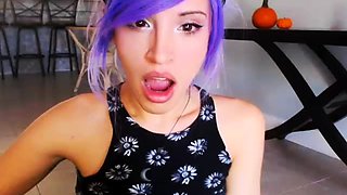 Small tit tan amateur gives a blowjob