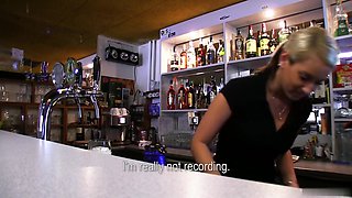 Blonde Bartender Fucked in Public Bathroom - Back Room Bangathon - reality hardcore