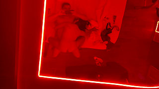 sucking and fucking in femdom amazon position to my cuckold in a neon room