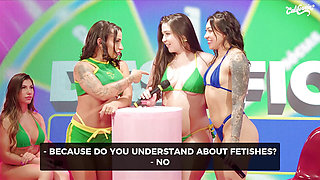 Hot dominatrix the hottest chubby girl in Brazil and her Japanese friend!