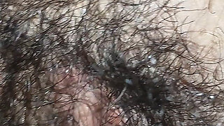 Fingering Her Hot Hairy Mature Pussy
