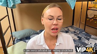 Vip4k. cougar schoolteacher plays a game with 2 schoolgirls