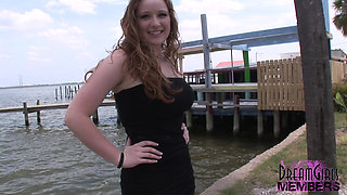 Kelsey Flashes Her Big Natural Tits and Hot Pussy in Tampa