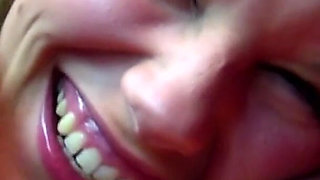 First Time Cum Swallow Bukkake for This Big Tits Babe John Thompson