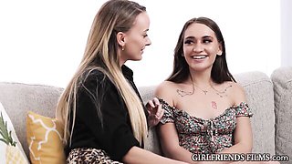 Elegant Pristine Edge and Sera Ryder - upside down scene - Girlfriends Films