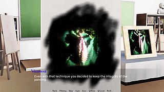 Art Teacher Masturbates- Bound by Lust #6- Gameplay