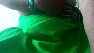 Indian Village Wife Pees While Showing off Her Boobs