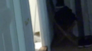 Hot stepsister caught step brother jerk with her panties and help with handjob