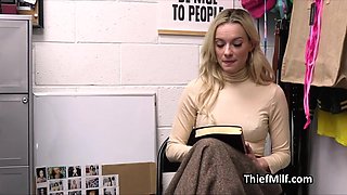 Milf caught with some stolen dildos