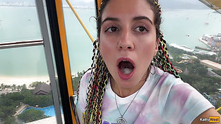 Public Exposure On Ferris Wheel - Strange Girl Helps Me In Her Mouth