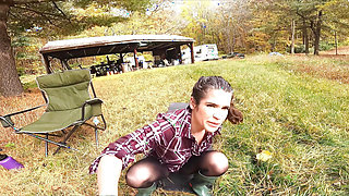 Stepmom's Camping Trip - Pantyhose for Pants