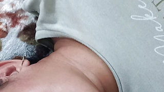 Beautiful girlfriend sucking deep throat latina