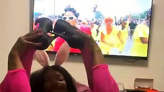 Busty ebony slut get creampie after hard missionary pounding