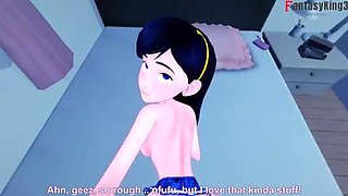 Violet Parr & Gwen Tennyson Threesome Fuck - Big Ass Anime Heroines in Hot POV Action