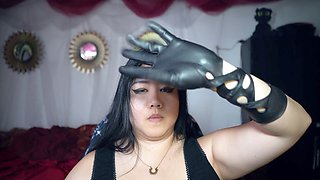 Mistress Mara's Sensual ASMR Leather Gloves Experience