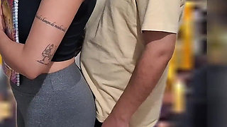 Slutty Student Gets Cumshot in Public on the Bus
