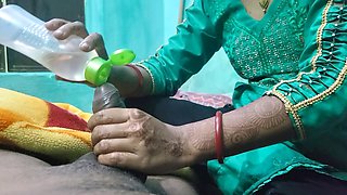 Indian Desi Housewife Aunty Fucked by Young Amateur Stepson in Doggy Style Full Hindi Audio