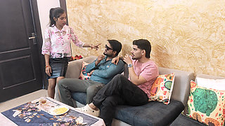 Indian Desi threesom gangbang hardcore sex video